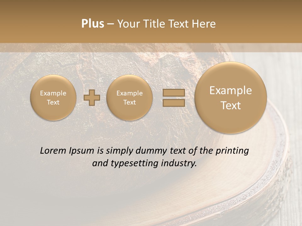 A Loaf Of Bread Sitting On Top Of A Wooden Plate PowerPoint Template