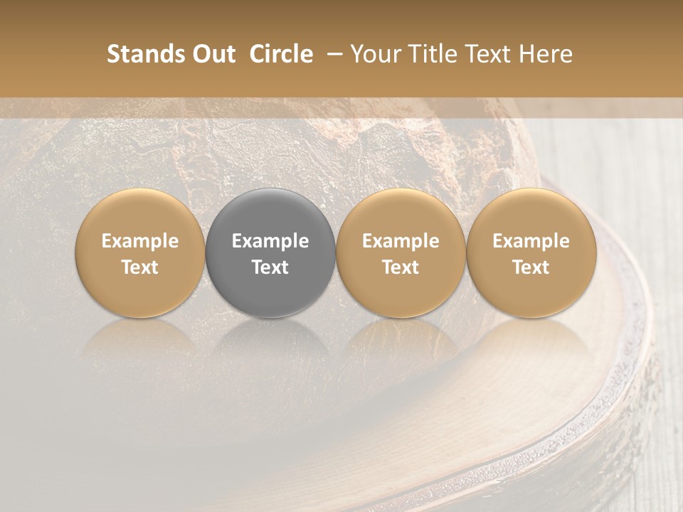 A Loaf Of Bread Sitting On Top Of A Wooden Plate PowerPoint Template