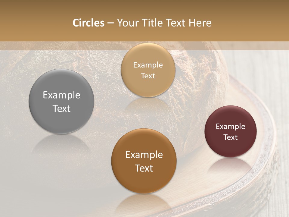 A Loaf Of Bread Sitting On Top Of A Wooden Plate PowerPoint Template
