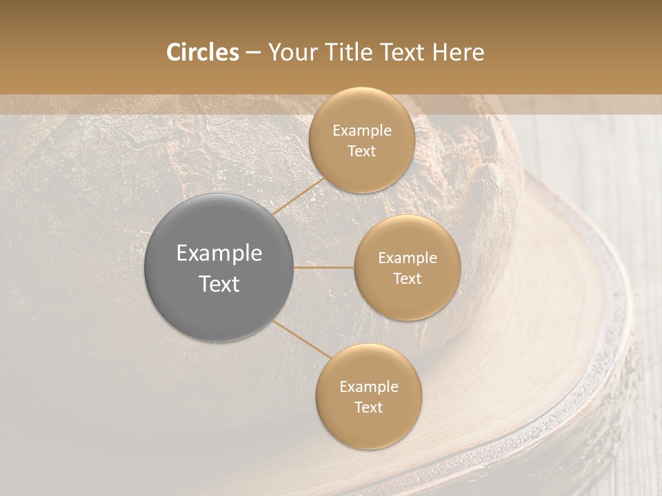 A Loaf Of Bread Sitting On Top Of A Wooden Plate PowerPoint Template