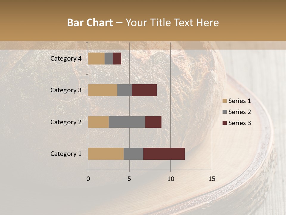 A Loaf Of Bread Sitting On Top Of A Wooden Plate PowerPoint Template