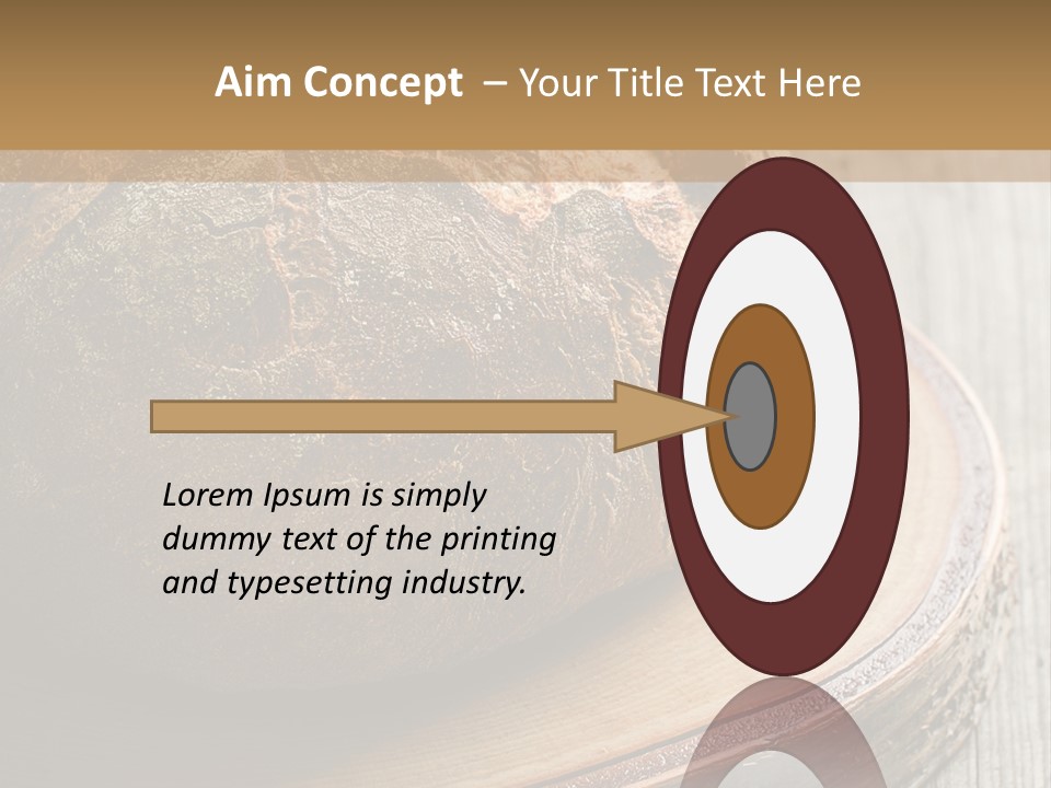 A Loaf Of Bread Sitting On Top Of A Wooden Plate PowerPoint Template