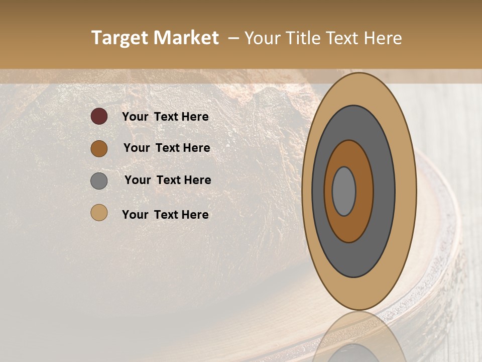A Loaf Of Bread Sitting On Top Of A Wooden Plate PowerPoint Template