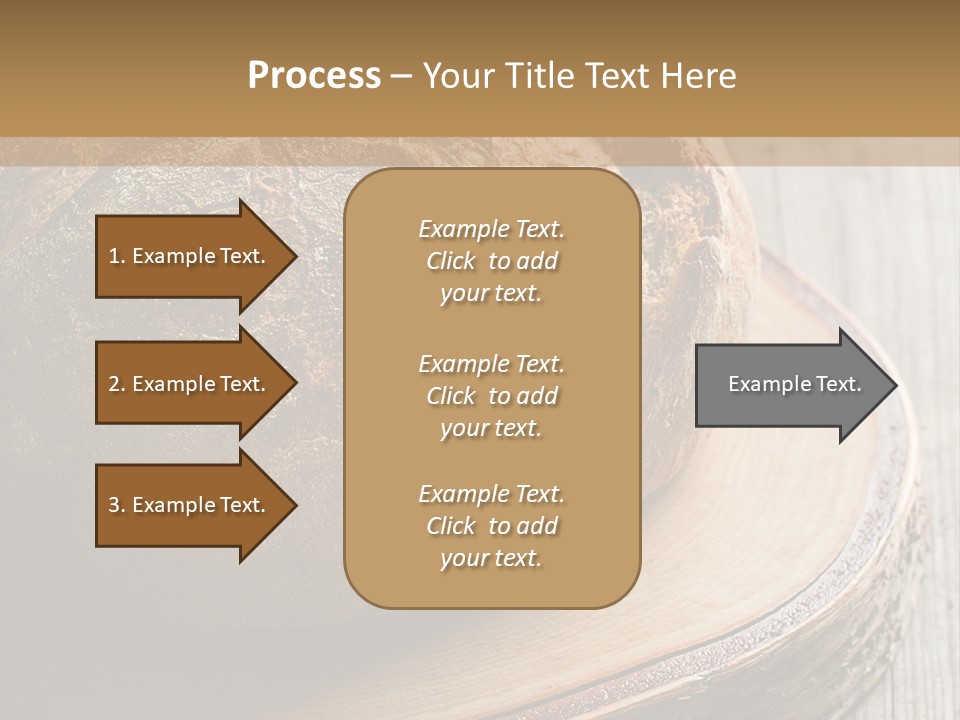 A Loaf Of Bread Sitting On Top Of A Wooden Plate PowerPoint Template