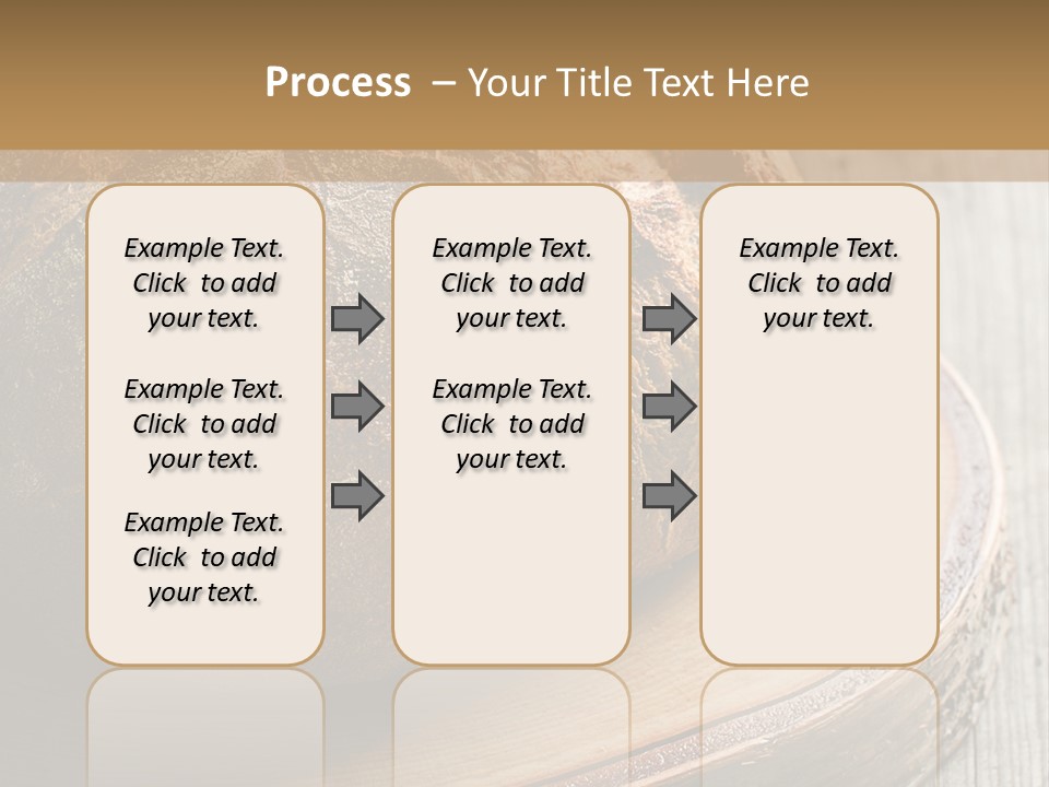 A Loaf Of Bread Sitting On Top Of A Wooden Plate PowerPoint Template
