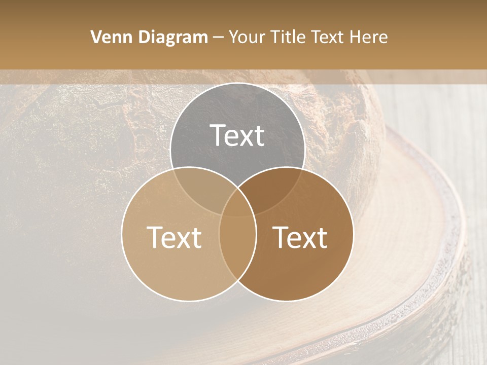 A Loaf Of Bread Sitting On Top Of A Wooden Plate PowerPoint Template