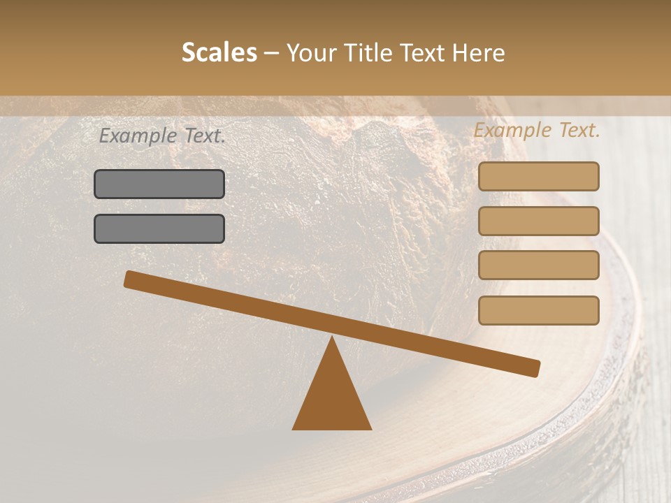 A Loaf Of Bread Sitting On Top Of A Wooden Plate PowerPoint Template