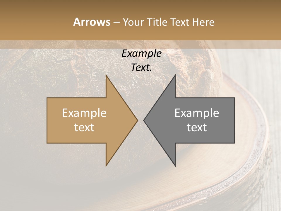 A Loaf Of Bread Sitting On Top Of A Wooden Plate PowerPoint Template