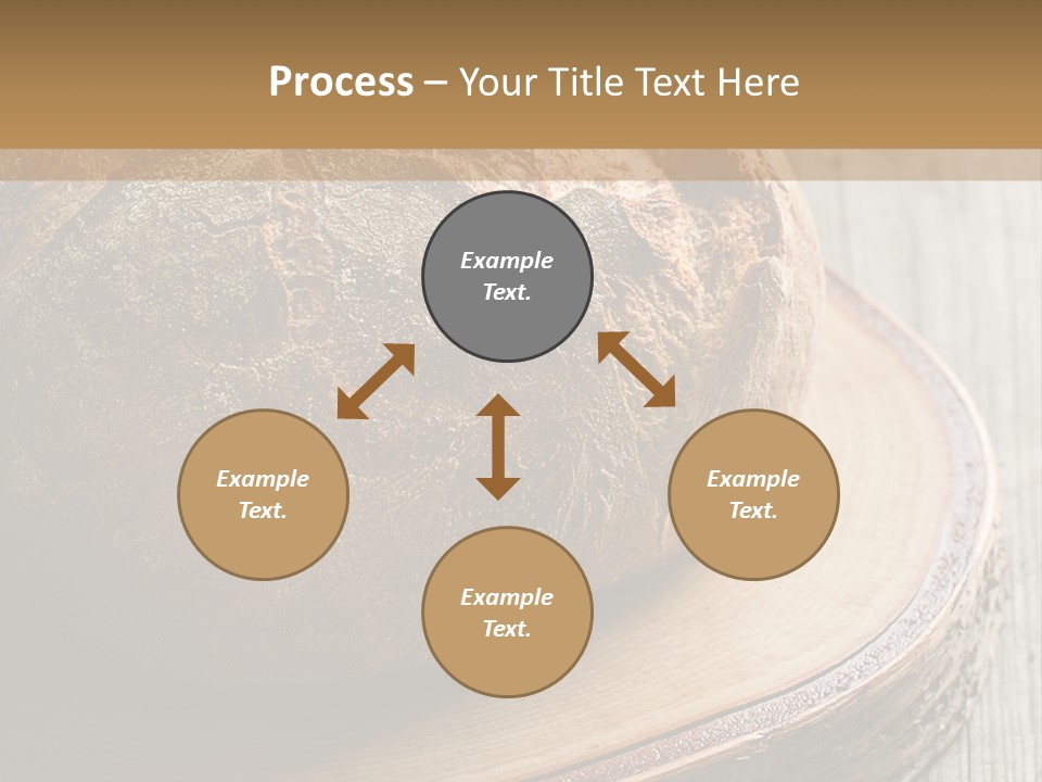 A Loaf Of Bread Sitting On Top Of A Wooden Plate PowerPoint Template