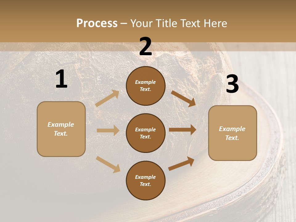 A Loaf Of Bread Sitting On Top Of A Wooden Plate PowerPoint Template