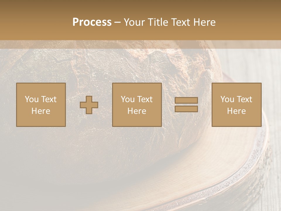 A Loaf Of Bread Sitting On Top Of A Wooden Plate PowerPoint Template