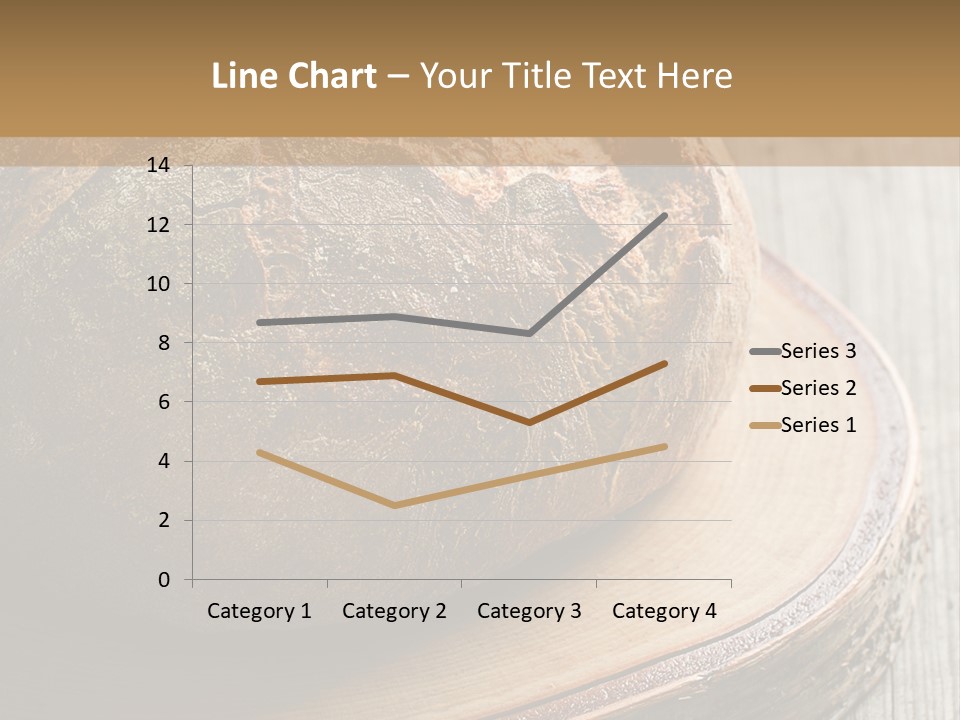 A Loaf Of Bread Sitting On Top Of A Wooden Plate PowerPoint Template