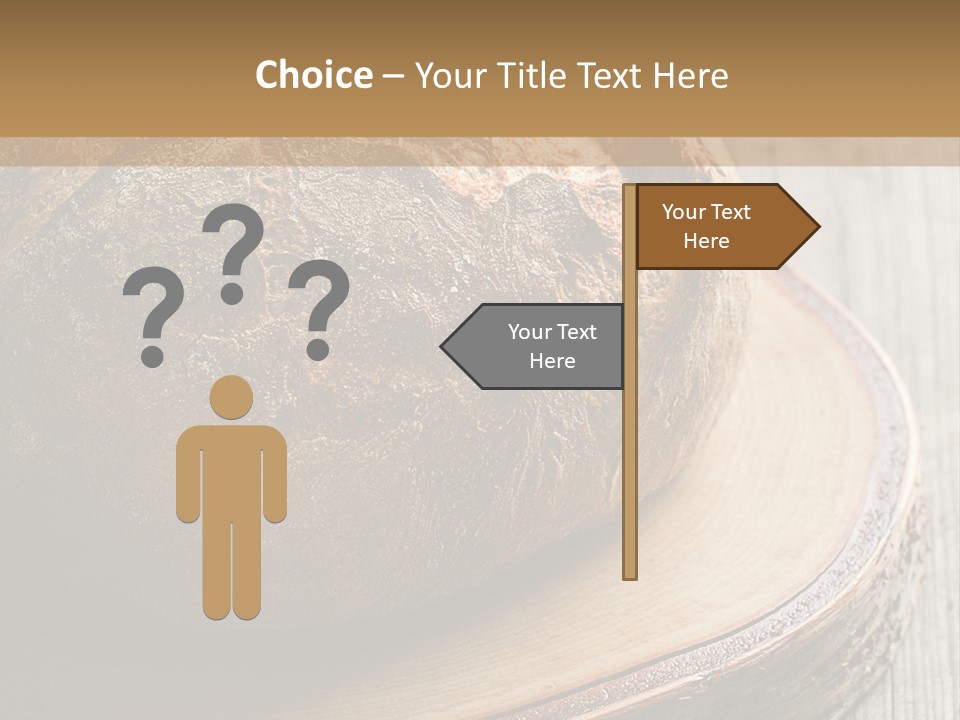 A Loaf Of Bread Sitting On Top Of A Wooden Plate PowerPoint Template