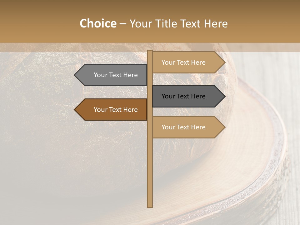 A Loaf Of Bread Sitting On Top Of A Wooden Plate PowerPoint Template