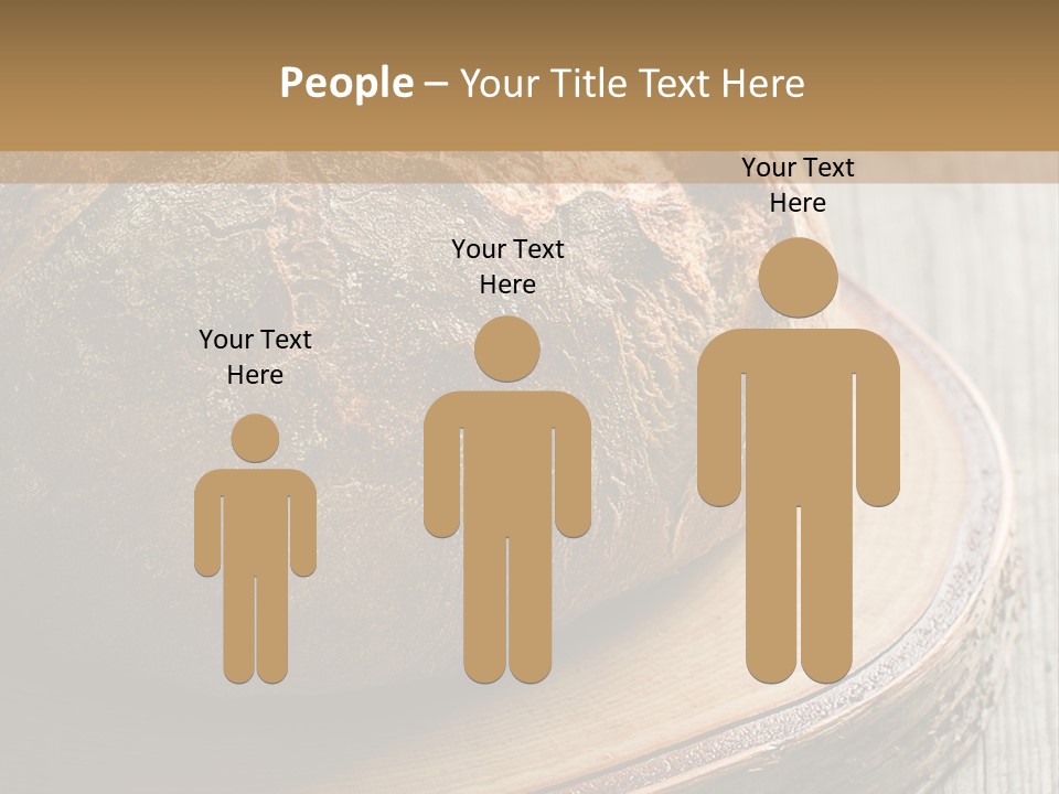 A Loaf Of Bread Sitting On Top Of A Wooden Plate PowerPoint Template