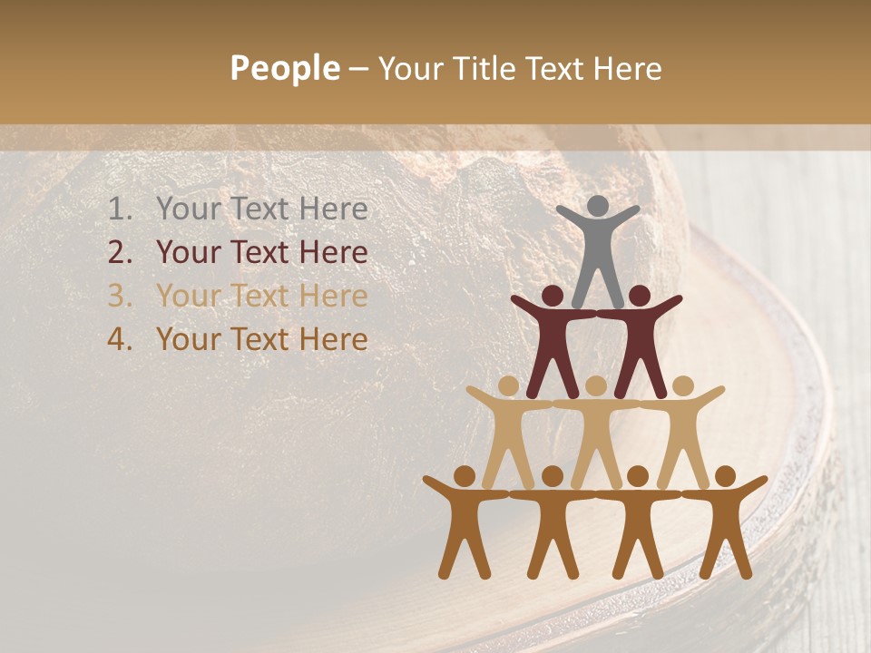 A Loaf Of Bread Sitting On Top Of A Wooden Plate PowerPoint Template