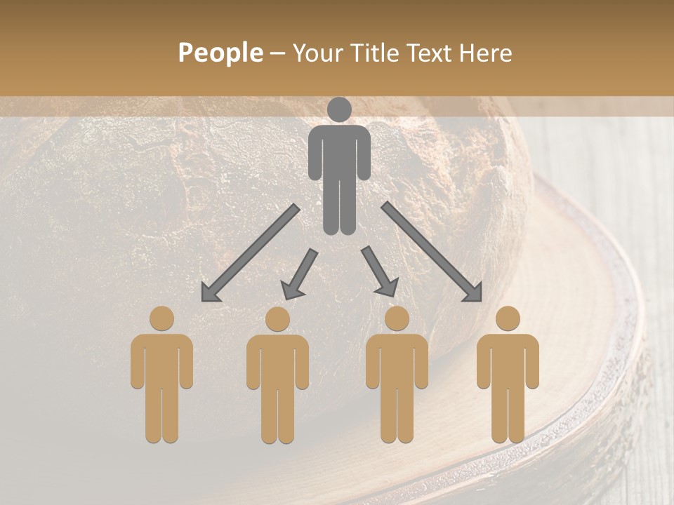 A Loaf Of Bread Sitting On Top Of A Wooden Plate PowerPoint Template