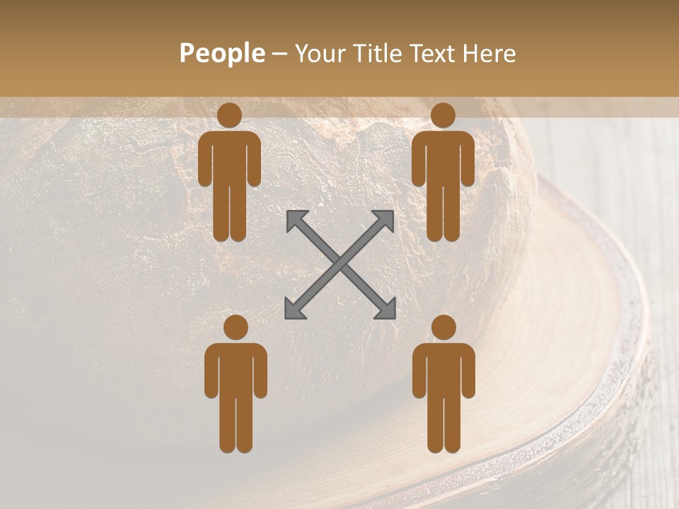 A Loaf Of Bread Sitting On Top Of A Wooden Plate PowerPoint Template