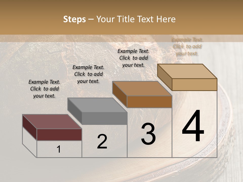 A Loaf Of Bread Sitting On Top Of A Wooden Plate PowerPoint Template