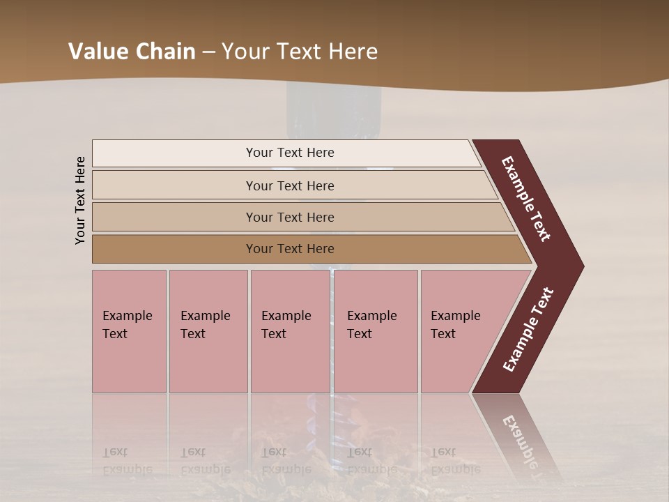 A Screw With A Hole In It On A Wooden Table PowerPoint Template
