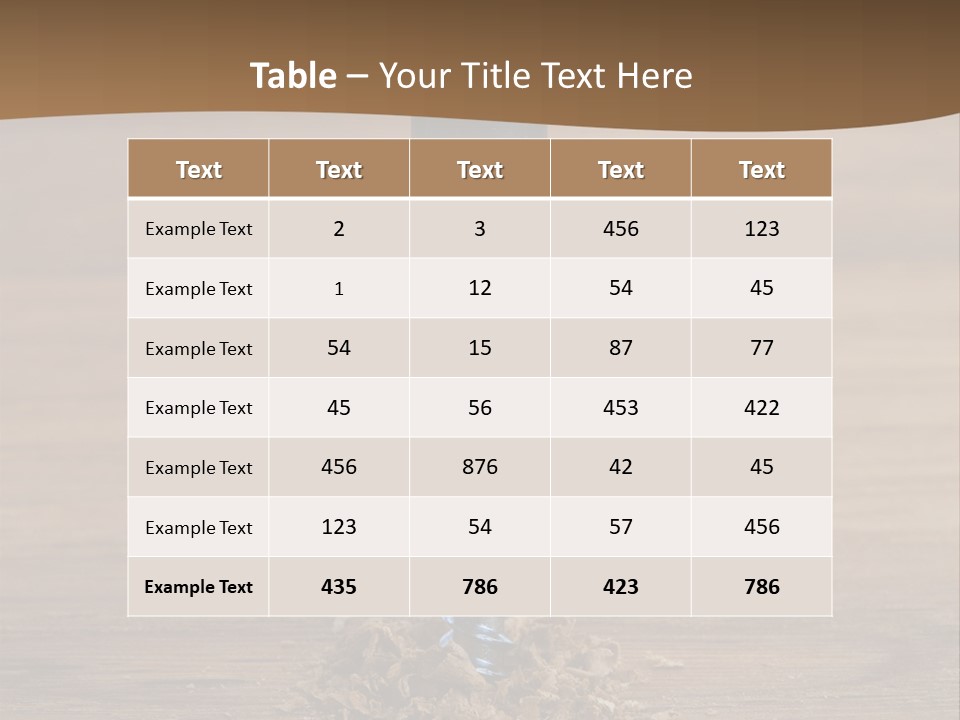A Screw With A Hole In It On A Wooden Table PowerPoint Template