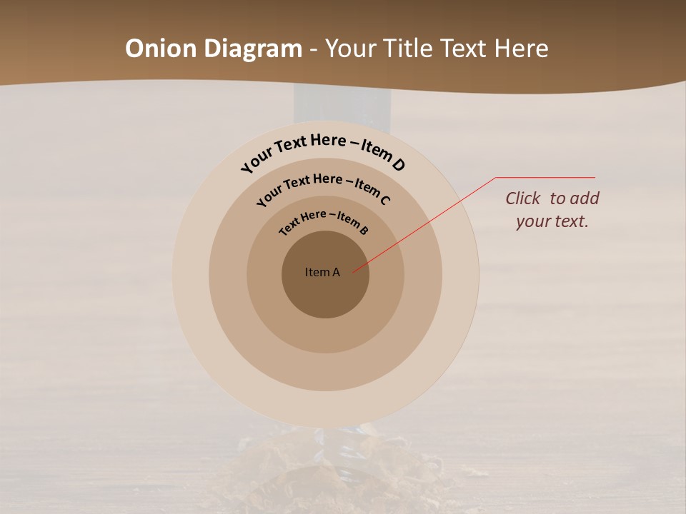 A Screw With A Hole In It On A Wooden Table PowerPoint Template