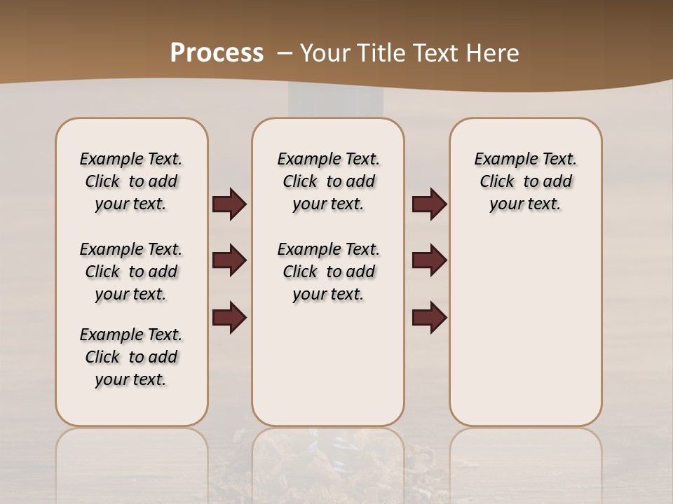 A Screw With A Hole In It On A Wooden Table PowerPoint Template