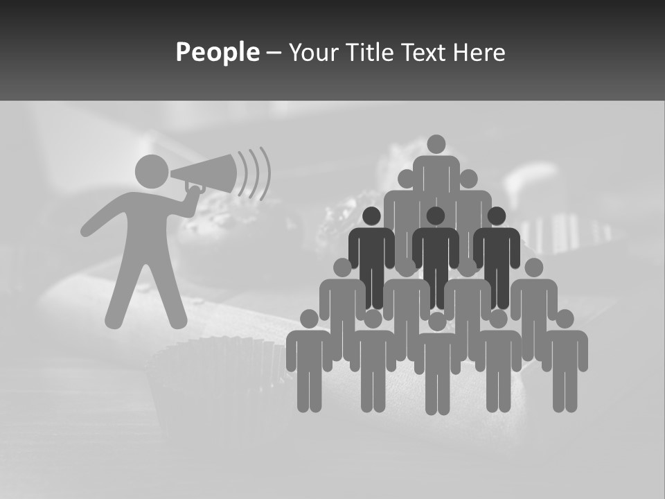 A Wooden Cutting Board Topped With Cupcakes And Muffins PowerPoint Template