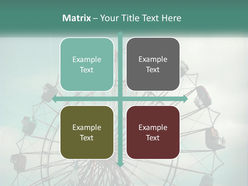 A Ferris Wheel On A Cloudy Day With A Sky Background PowerPoint Template