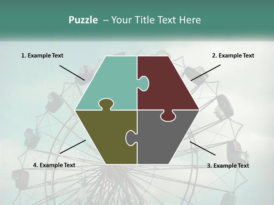 A Ferris Wheel On A Cloudy Day With A Sky Background PowerPoint Template