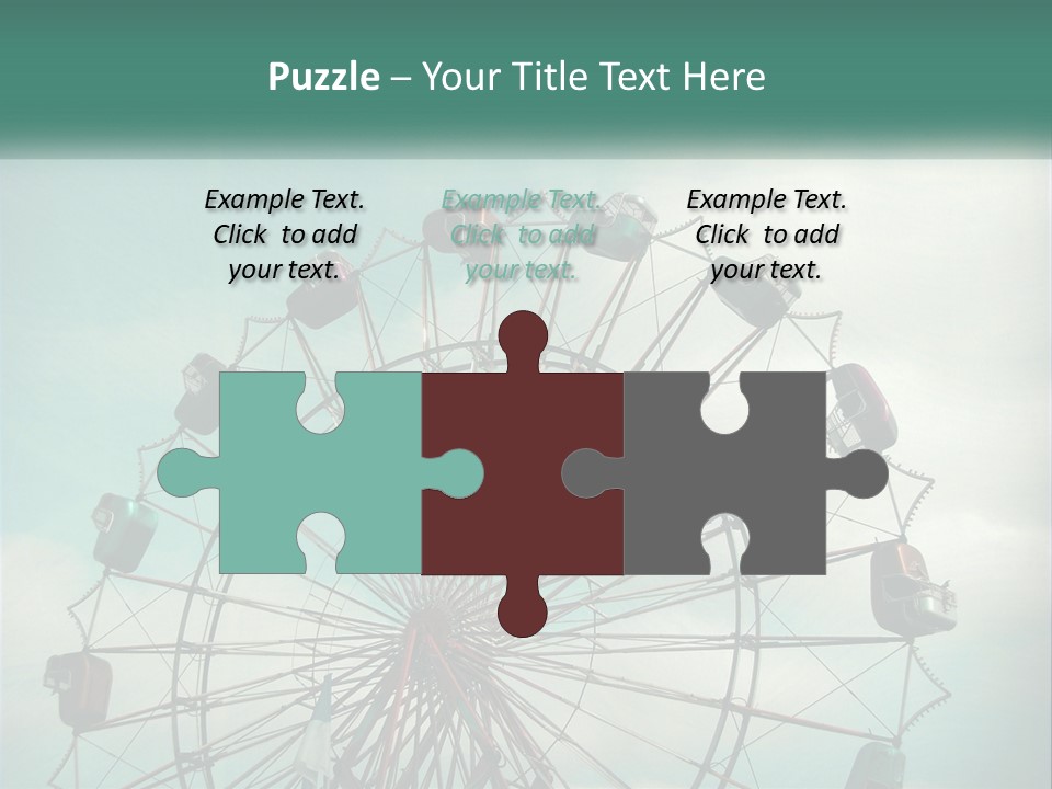 A Ferris Wheel On A Cloudy Day With A Sky Background PowerPoint Template