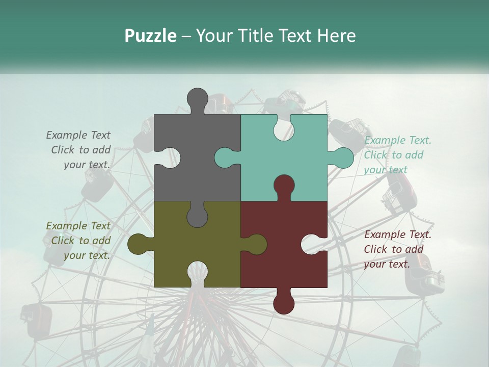 A Ferris Wheel On A Cloudy Day With A Sky Background PowerPoint Template