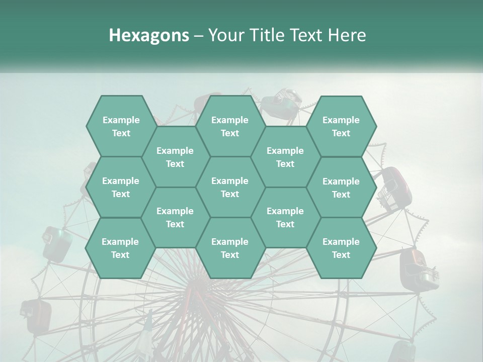 A Ferris Wheel On A Cloudy Day With A Sky Background PowerPoint Template