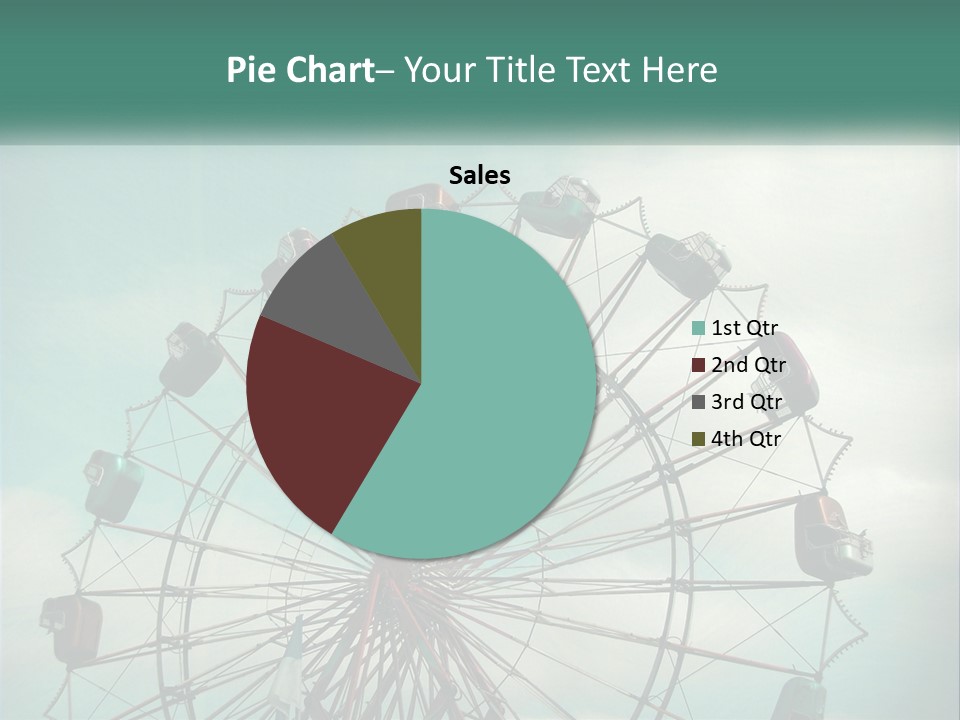 A Ferris Wheel On A Cloudy Day With A Sky Background PowerPoint Template