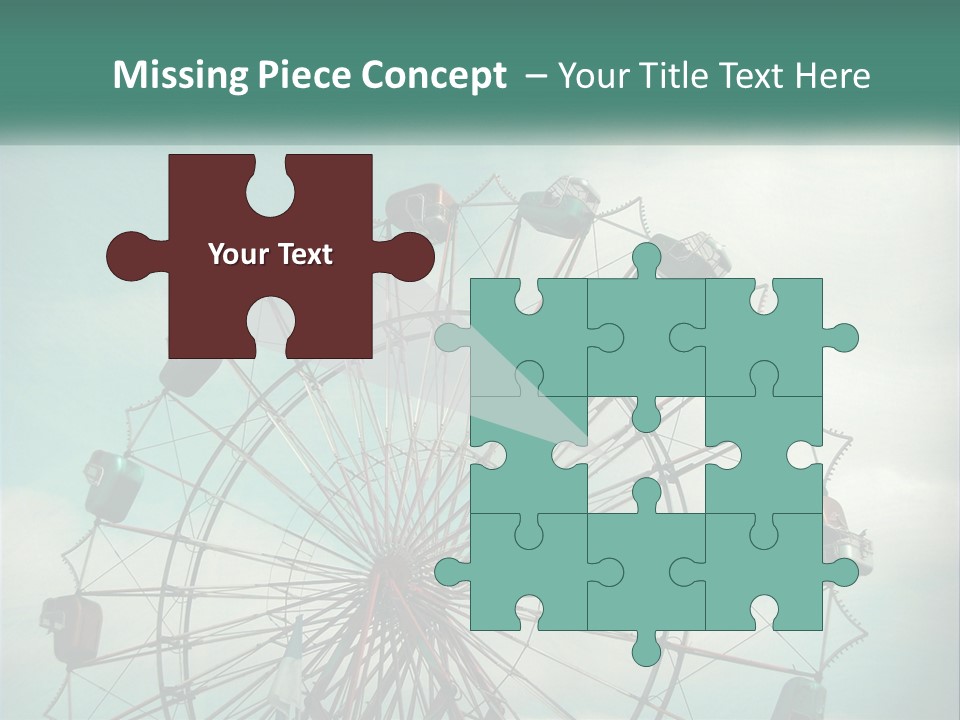 A Ferris Wheel On A Cloudy Day With A Sky Background PowerPoint Template