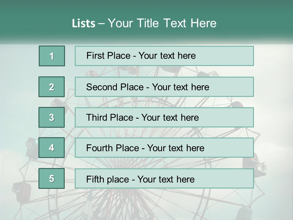 A Ferris Wheel On A Cloudy Day With A Sky Background PowerPoint Template