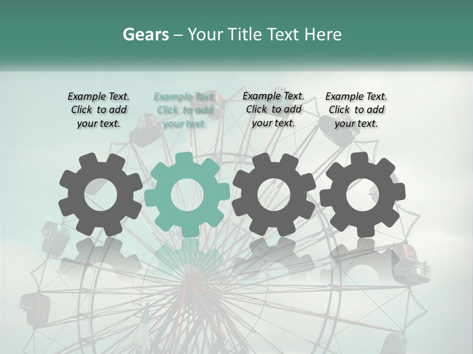 A Ferris Wheel On A Cloudy Day With A Sky Background PowerPoint Template