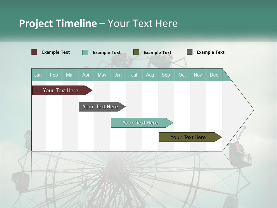 A Ferris Wheel On A Cloudy Day With A Sky Background PowerPoint Template