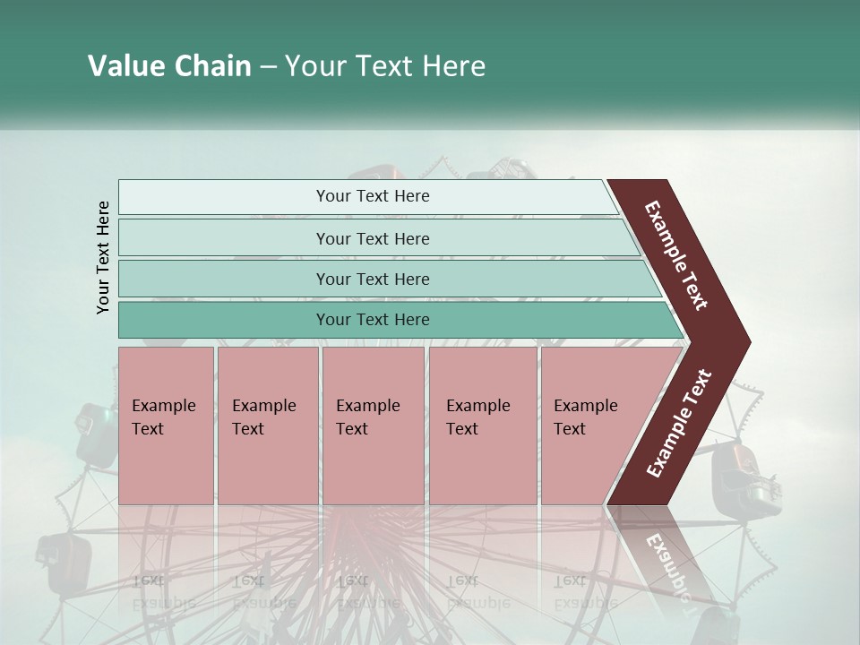 A Ferris Wheel On A Cloudy Day With A Sky Background PowerPoint Template