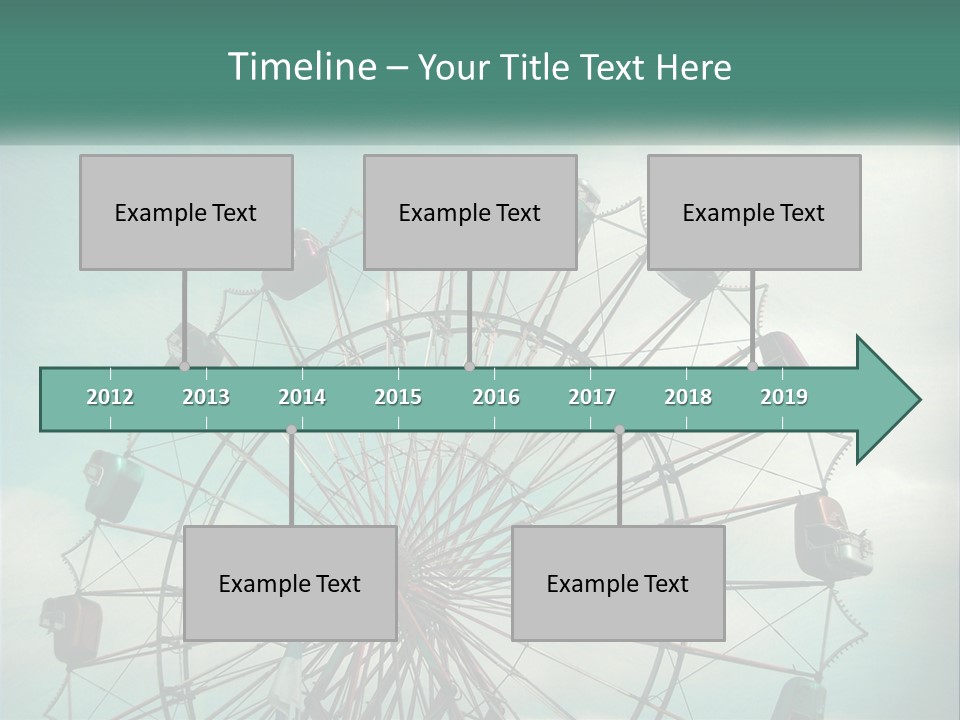 A Ferris Wheel On A Cloudy Day With A Sky Background PowerPoint Template