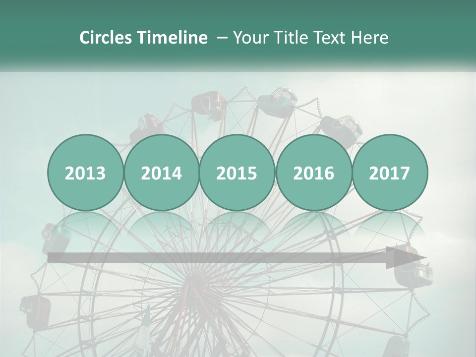 A Ferris Wheel On A Cloudy Day With A Sky Background PowerPoint Template