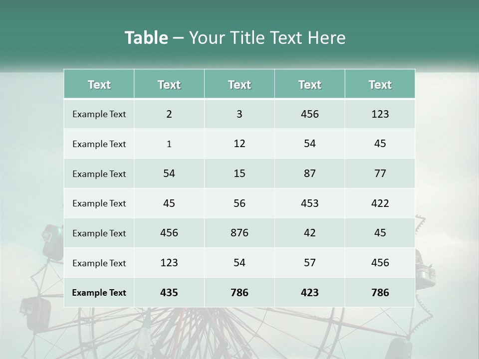 A Ferris Wheel On A Cloudy Day With A Sky Background PowerPoint Template