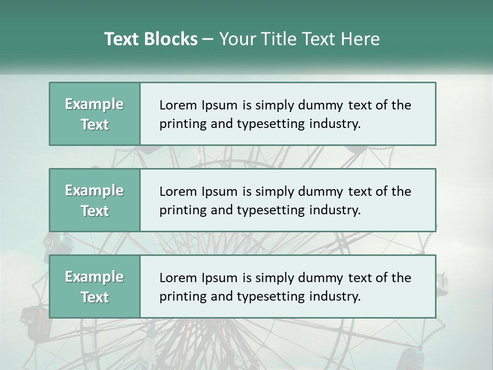 A Ferris Wheel On A Cloudy Day With A Sky Background PowerPoint Template