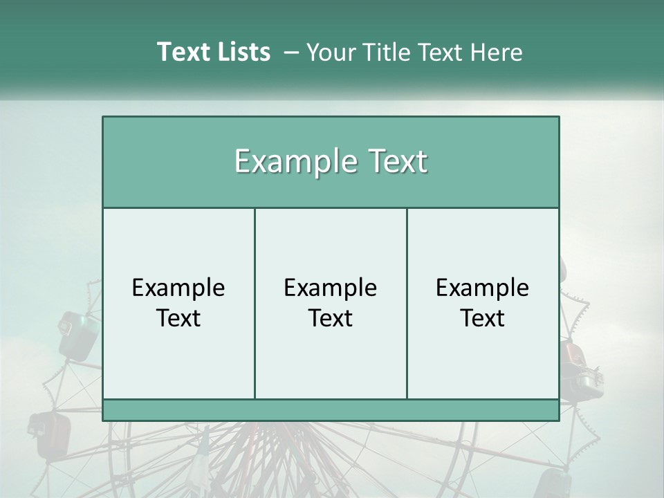 A Ferris Wheel On A Cloudy Day With A Sky Background PowerPoint Template