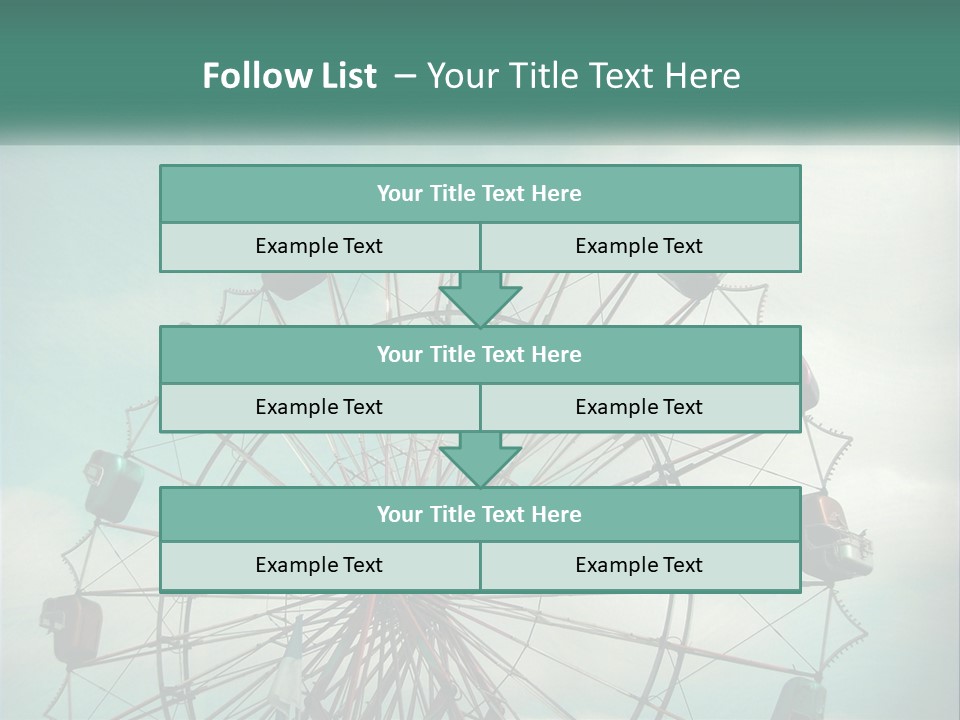 A Ferris Wheel On A Cloudy Day With A Sky Background PowerPoint Template