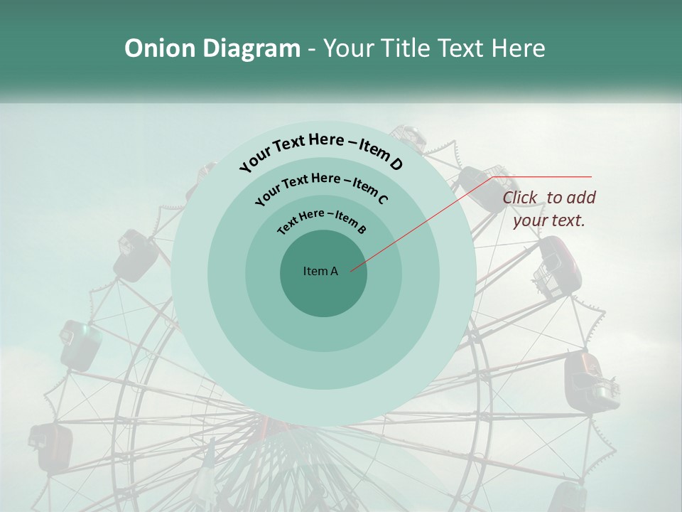 A Ferris Wheel On A Cloudy Day With A Sky Background PowerPoint Template