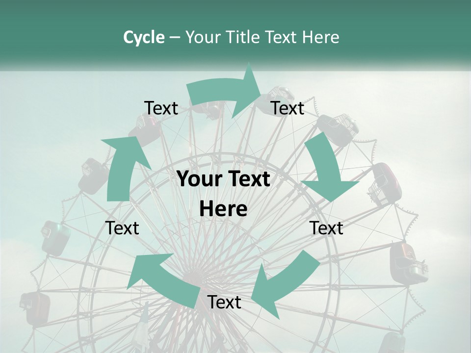 A Ferris Wheel On A Cloudy Day With A Sky Background PowerPoint Template