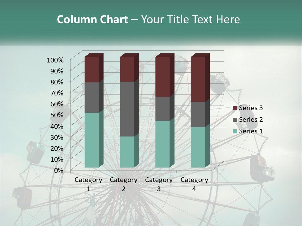 A Ferris Wheel On A Cloudy Day With A Sky Background PowerPoint Template