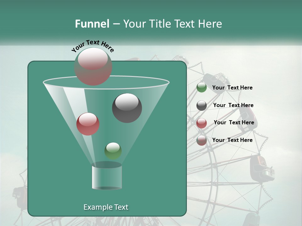 A Ferris Wheel On A Cloudy Day With A Sky Background PowerPoint Template