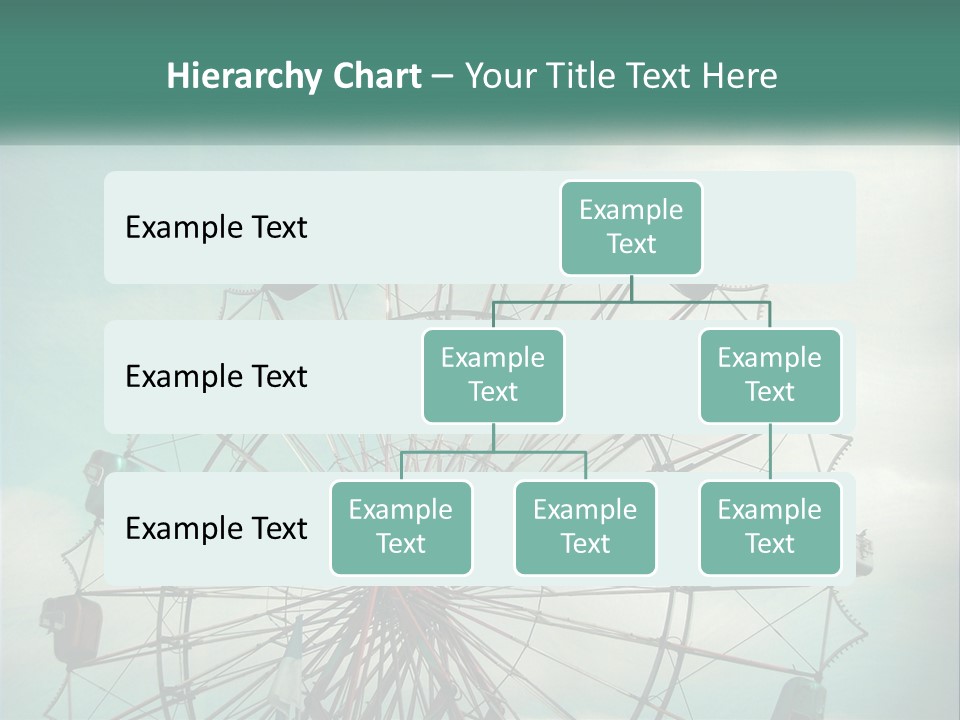 A Ferris Wheel On A Cloudy Day With A Sky Background PowerPoint Template